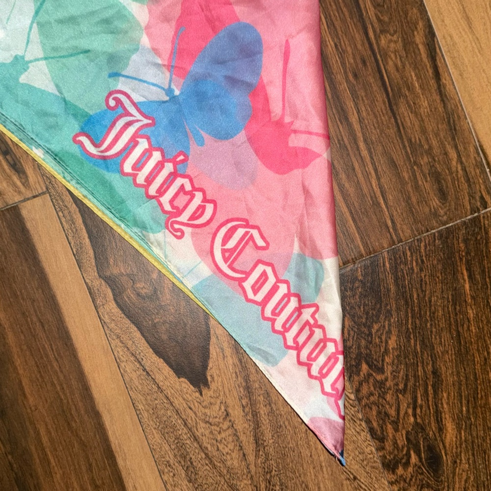 Juicy Couture Floral Silk Scarf
